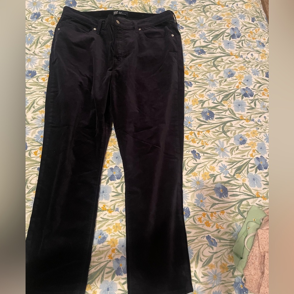 GAP Women's Navy velvety pants